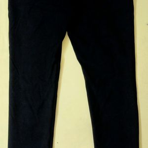 Boys Black Regular Fit Solid Trousers