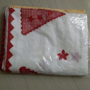 Pure Cotton Material Jamdani (Red ♥️ White 🤍)