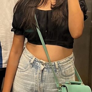 Black crop top