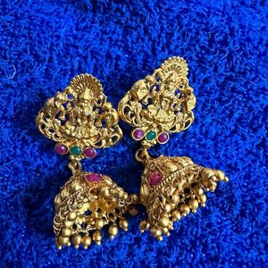 Matt Finish Lakshmi Butta Earings