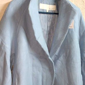 Women's Formal Blazer Coat Oversized Jacket Blue