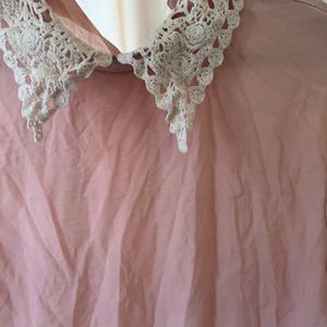 Peach Crochet Collar