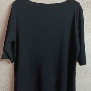 Women's Casual Fashion Top Half-sleeve Black