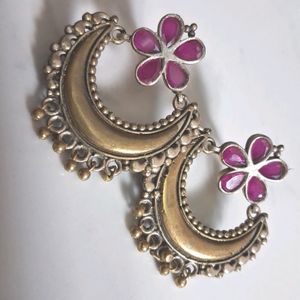 Chandbali Earrings Dual Tone