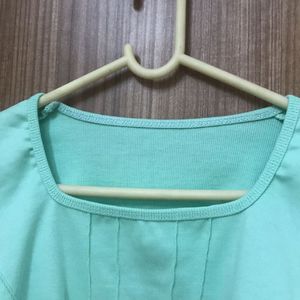 Mint Green V Core Line Top