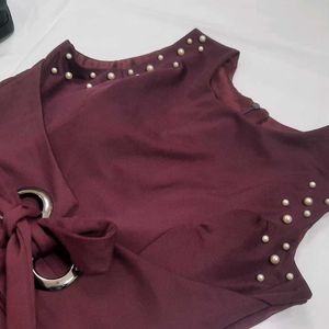 Pearl Maroon Dress