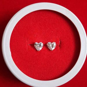 Beautiful Heart Shape Studs Silver