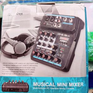 M4 Mini 4 Channel Mixer Audio DJ Console