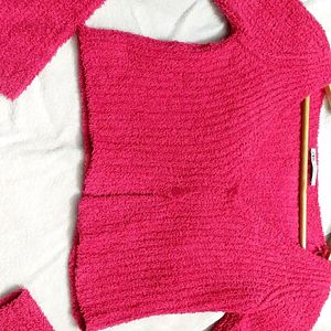 ZARA HOTPINK💗 CARDIGAN