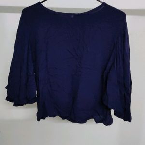 Crepe Butterfly Sleeves Top