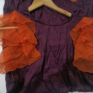 Frill Sleeves Kurti