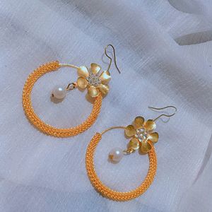 Golden French Hook Earrings