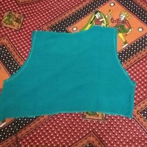 Co-ord Set Blouse Top Bluish Green