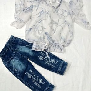 Jeans Top For Girls