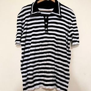 Ribbed Black & White Oversized Tshirt