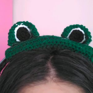 Crochet Frog Headphone Cover!!