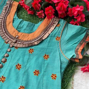 Rs 350 Only Pure Cotton Hand Work Kurti