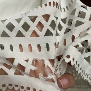 White Top With Cutwork
