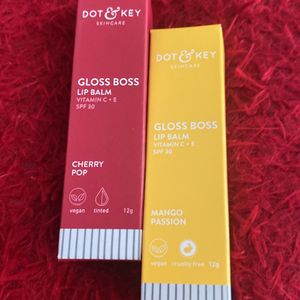 Free Gift Combo Gloss Lip Balm Dot & Key