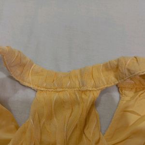 Vintage Frilled Yellow Dress