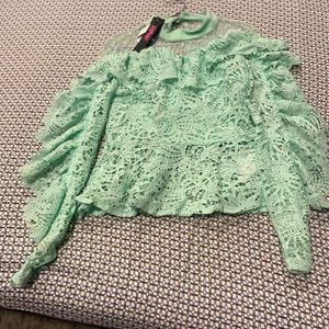 Branded Stylish lace Green Tunic