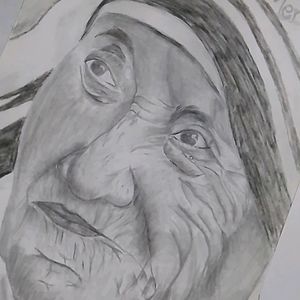 HB pencil artwork -Mother teressa  by Gupta 's Art