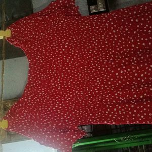 Red Knee Length Dress