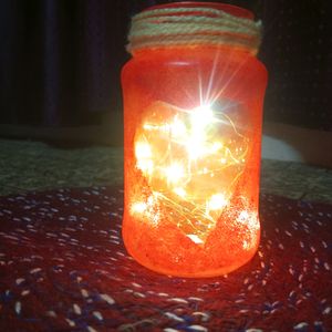 Handmade Jar Painted Lamp