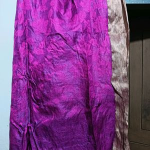 Silk Salwar Suit With Pant And Dupatta