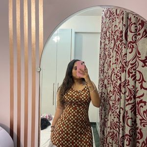 Patterned Mini Dress