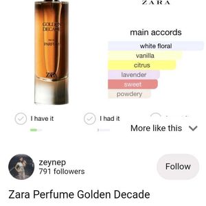 ZARA Golden Decade Perfume 😍