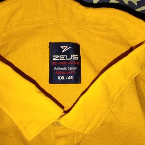 YELLOW SHIRT HALF SLEEVES, NEW AND UNUSED