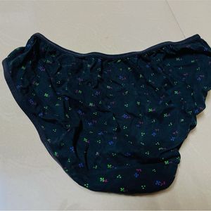 Cotton Printed Black Panty