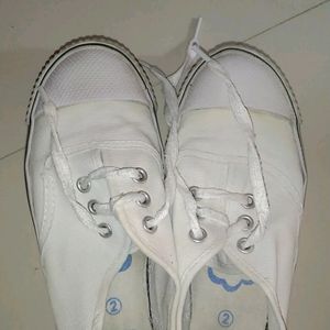 White Canvas Shoes