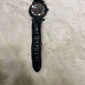 BLACK STUDDED WATCH