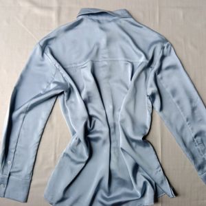 Premium MADAME Grey Silk Baggy Shirt