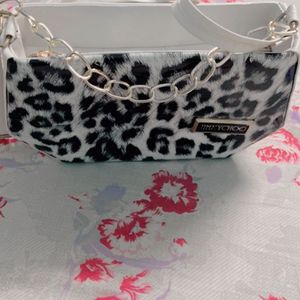 Hand Bag Good New  Condition Black And White