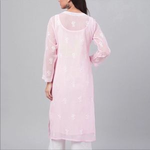 Pink Chikankari Kurta