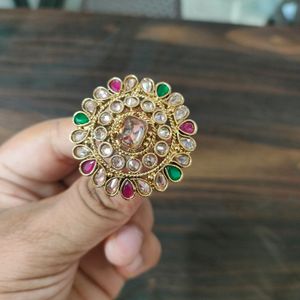 Kundan Ring Adjustable