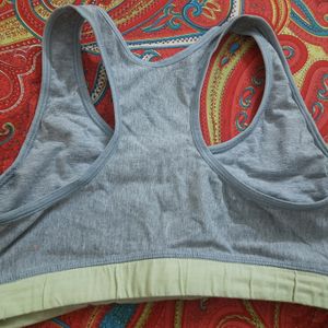 Grey Green Racerback Sports Bra M 34B