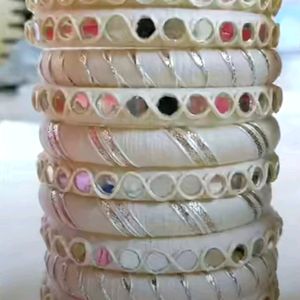 White N Pink Bangles Set❤️💕🌈