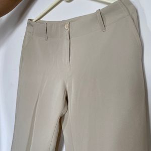 Beige Straight Trouser