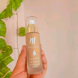 MyGlamm Super Serum Foundation - 401W Toffee, 33 gm | Liquid Foundation with Hyaluronic Acid | 8 Hr+ Long Lasting & Hydrating Foundation with SPF 30