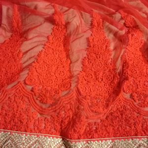 Red Bridal Saree  With Blouse