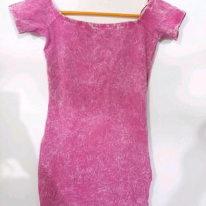 Bodycon Pink One Piece Dress For Women