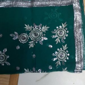 New Rama Green Saree