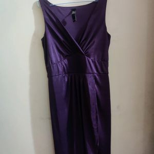 Satin Purple Dress