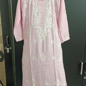 Pink Chickenkari Kurta