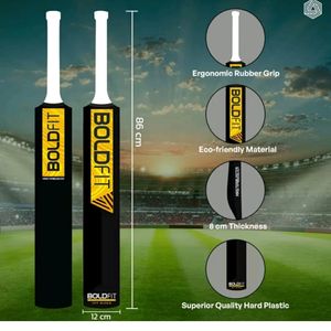 BOLDFIT Cricket Bat Indoor Outdoor Turf Plastic