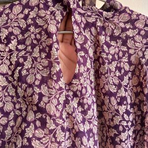 Mauve Printed Fashionable Top